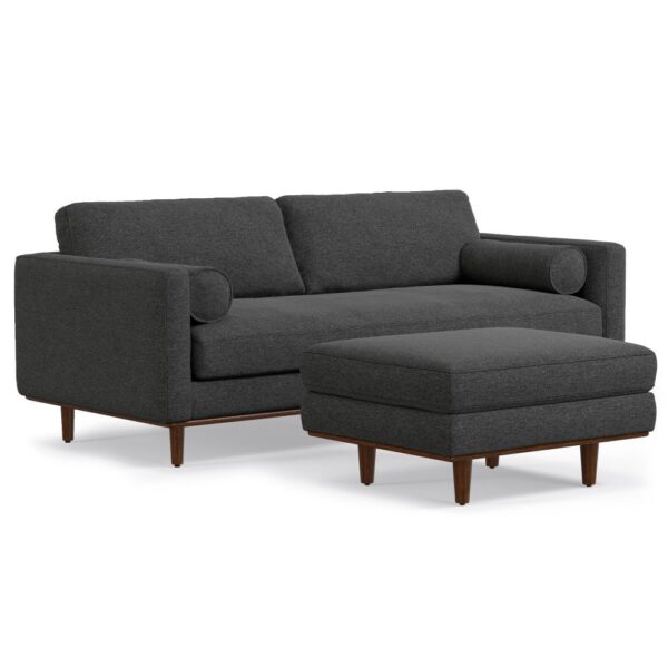 Morrison - Sofa And Ottoman Set - Charcoal Gray