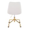 Marche - Contemporary Adjustable Office Chair - Gold / White - Image 4