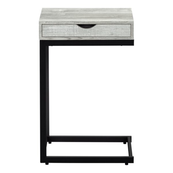 Accent Table, C - Shaped Stylish Modern - Gray