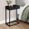 Accent Table, C - Shaped Versatile Design - Black - Image 3