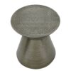 Drum Accent Side Table, Contemporary & Modern - Silver - Image 2