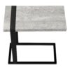 Accent Table, C - Shaped, Contemporary Convenient Design - Gray - Image 5