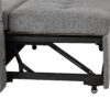 L Shaped Convertible Sofa Bed With Storage, Cup Holders, USB Ports Chenille - Gray - Image 26