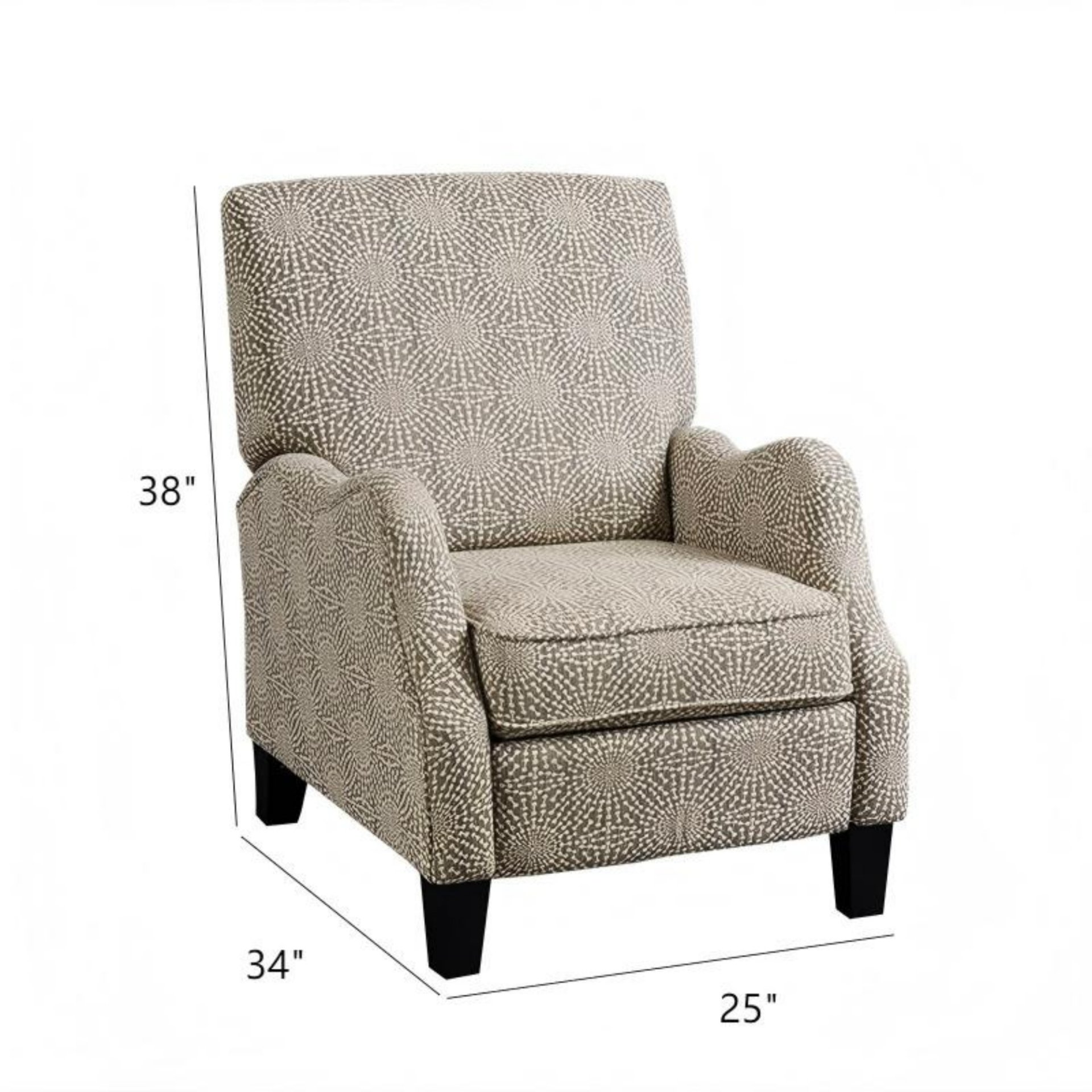 Hoffman - Push Back Recliner - Beige Multi - Image 3