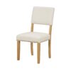 Topmax - 5 Piece Modern Round Dining Table Set Pedestal Kitchen Table Set With 4 Upholstered Dining Chairs For Studio, Apartment, Small Places - Natural - Image 12