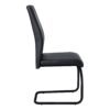 Dining Chair, Side, Upholstered For Dining Room Durable Construction (Set of 2) - Black - Image 4