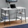 Computer Desk For Home Office, Laptop, Storage Shelves, Contemporary Versatile Placement - White - Image 9