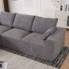 Modular Sectional Sofa With USB Charger And Petal Armrest - Gray - Image 18