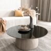 30" Round Tempered Glass Table Top Glass 1 / 4" Thick Round Polished Edge - Black - Image 4