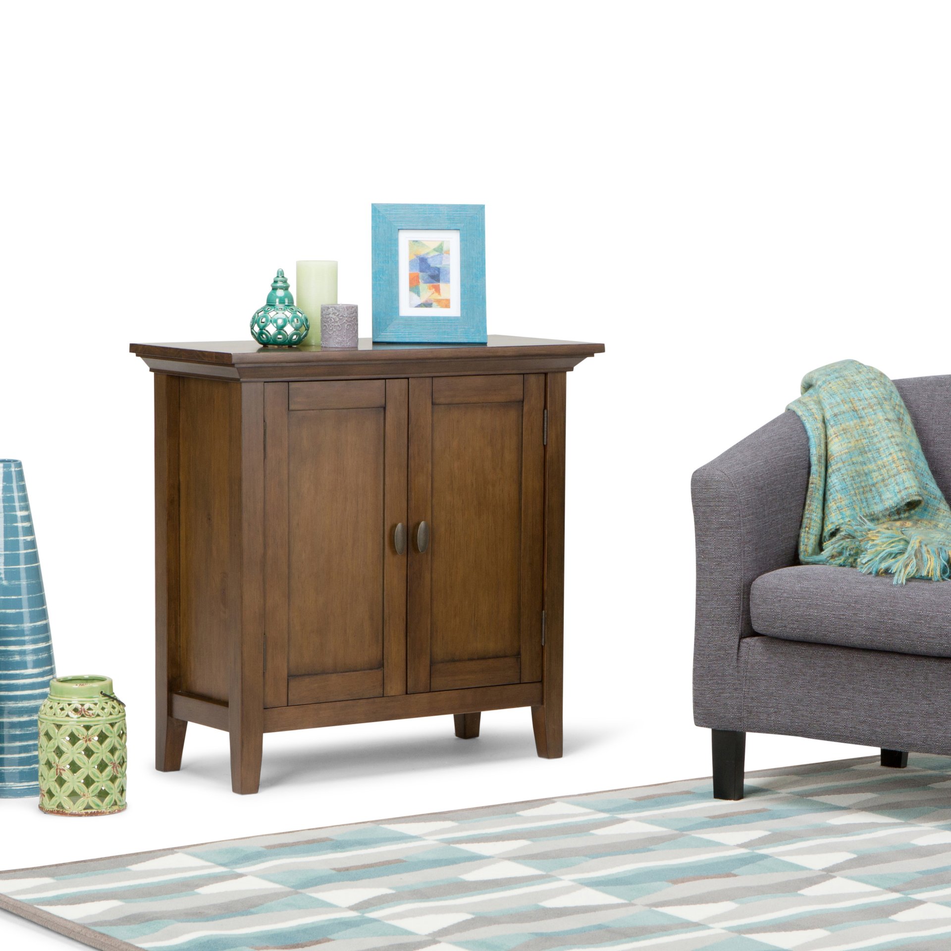 Redmond - Low Storage Cabinet - Rustic Natural Aged Brown - Image 7