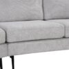 Upholstered 3 Seater Sofa With Curved Design And 2 Printed Pillows Chenille - Gray - Image 18