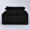 Harbor - Comfortable Luxury Sofa Turtle Fleece Fabric - Black - Image 13