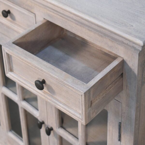 Cabinet With Glazed Doors - Gray