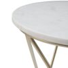 Gabon - Accent Table - White / Gold - Image 8