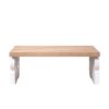 Ornate Coffee Table, Rectangular Table With Carved Base, Living Room Accent Table - Natural - Image 5