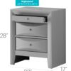 Marilla - Nightstand - Silver Champagne - Image 5