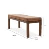 Austin - Antique Leather Bench With Lines - Antique Brown / Brown / Rustic / Tan - Image 7