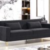 Aesthetic Sofas For Living Room, 3 Seater Couch With Classic Modern Appeal And Luxurious Soft Comfort, Easy To Maintain - Black - Image 11
