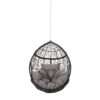 Teardrop Hanging Chair With 8Ft Chain - Gray / Black - Image 7