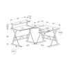 Corner Computer Desk L Shape For Home Office - Black - Image 5