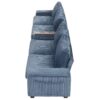 Modern 4 Seater Corduroy Sofa Couch With USB Ports, Hidden Storage, Flip Top Cup Holders - Blue - Image 10