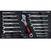 20'' Portable 3 Drawer Steel Toolbox, 4 Layers Of Tools With Metal Latches, With Top Storage Tray And Carrying Handle, Multi Function Tool Storage For Garage, Home, Or Workbench - Black / Orange - Image 3