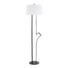 Shadow Contemporary Floor Lamp - Black / White - Image 3