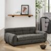 Modern Dark Pet Sofa With Backrest And Armrests Linen Fabric, For Small And Medium Dogs - Dark Gray - Image 6