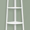 Bookshelf, Bookcase, Etagere, Corner, 4 Tier, Office, Contemporary & Modern - White - Image 8