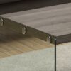 Coffee Table Rectangular For Living Room Clear Tempered Glass - Taupe - Image 2