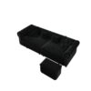 3 In 1 Pull Out Sofa Bed, King Size Sofa Bed, 3 Seater Sofa With Movable Ottoman, Tufted Design, Suitable For Living Rooms - Black - Image 15