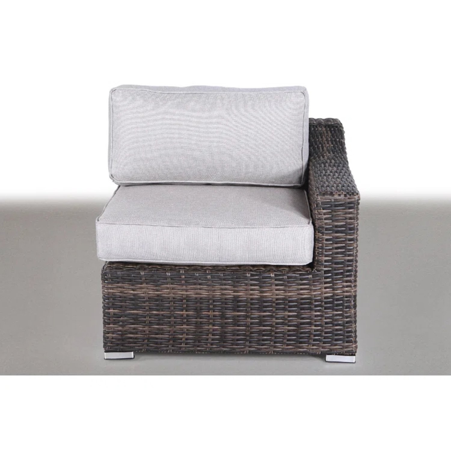 Outdoor 4 Person Garden Seating Set, Resin Wicker, Weather Resistant - Brown Mix - Image 6