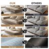 Multifunctional Convertible Sofa Bed With 2 Tumbler Backrests And 2 Pillows, Diy Modern Upholstered Couch - Camel - Image 19