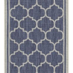 Sunshine - 2'7" X 7'3" Indoor, Outdoor Area Rug - Blue - Polypropylene