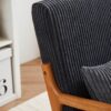 Accent Chair With Pillow Upholstered - Antique Dark Gray - Image 6