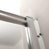 Single Sliding Bypass Shower Door, Tempered Glass Enclosure - Chrome - Image 5