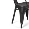 Fletcher - Dining Side Chair (Set of 2) - Distressed Black / Copper - Image 4