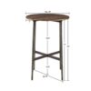 Renu - Round Bar Table With Industrial Charm - Light Brown - Image 3