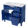Bathroom Vanity With Sink, Soft Close Doors, Construction - Blue - Image 13