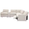 Power Recliner Corner Sofa Home Theater Reclining Sofa Sectional Couches With Storage Box, Cup Holders, USB Ports And Power Socket For Living Room - Beige - Image 18