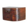 Lunar - 2 Drawer Floating Nightstand - Chestnut - Image 5