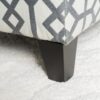 Quotient - Upholstered Storage Ottoman With Tapered Block Feet - Gray / White - Image 9