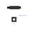 Ceiling Mounted Shower Arm With Flange - Matte Black - Image 3