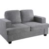Modern Loveseat, Comfortable 2 Seater Couch With Deep Seating And High Density Foam, Loose Back Cushions, Wide Arms - Gray - Image 10