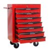 Rolling Metal Tool Chest With 7 Drawers, 20" Steel Storage Cabinet With Ball Bearing Slides - Red / Black - Image 12