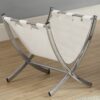 Magazine Rack Standing Organizer Storage Leather Look - White - Image 2