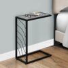 Accent Table, C - Shaped, Contemporary - Gray / Black - Image 9