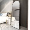 Arched Floor Mounted Full Length Mirror For Bathroom And Bedroom - Black - Image 7