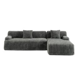 Cloud - Sectional Sofa Upholstered Couch With Free Combined Design - Dark Gray