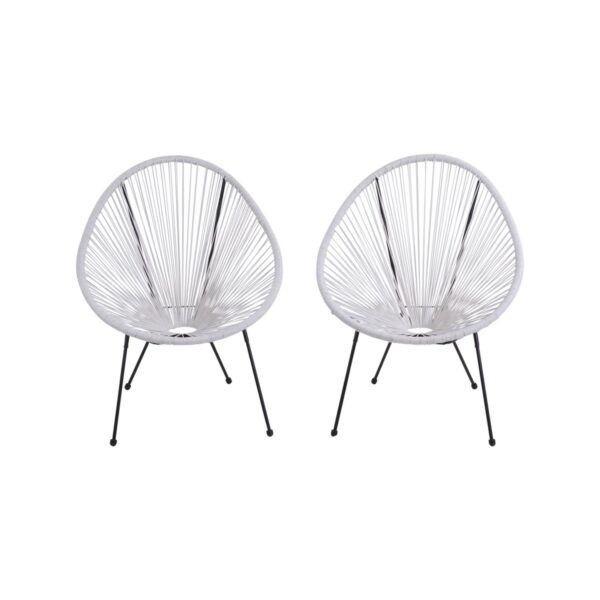 Acapulco - Outdoor Lounge Chairs With Weather Resistant Frame (Set of 2) - White